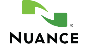 Logo of the source company. Nuance Microsoft